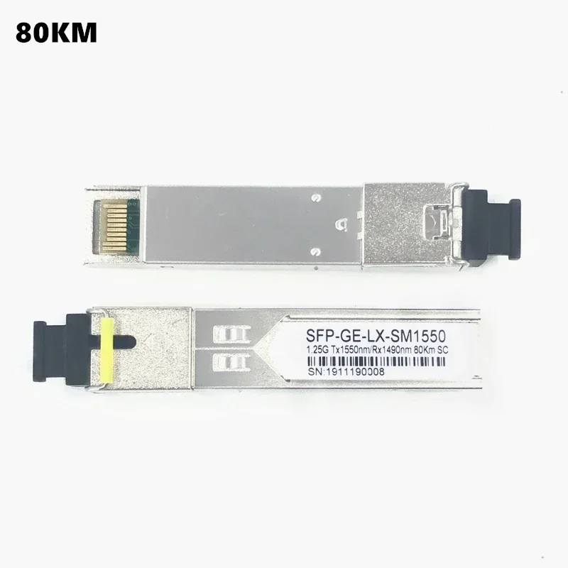 SC SFP Moduł światłowodowy 1.25G SC 20/40/60/80/100KM 1310/1490/1550nm Pojedynczy moduł światłowodowy SFP Kompatybilny kod ONU OLT