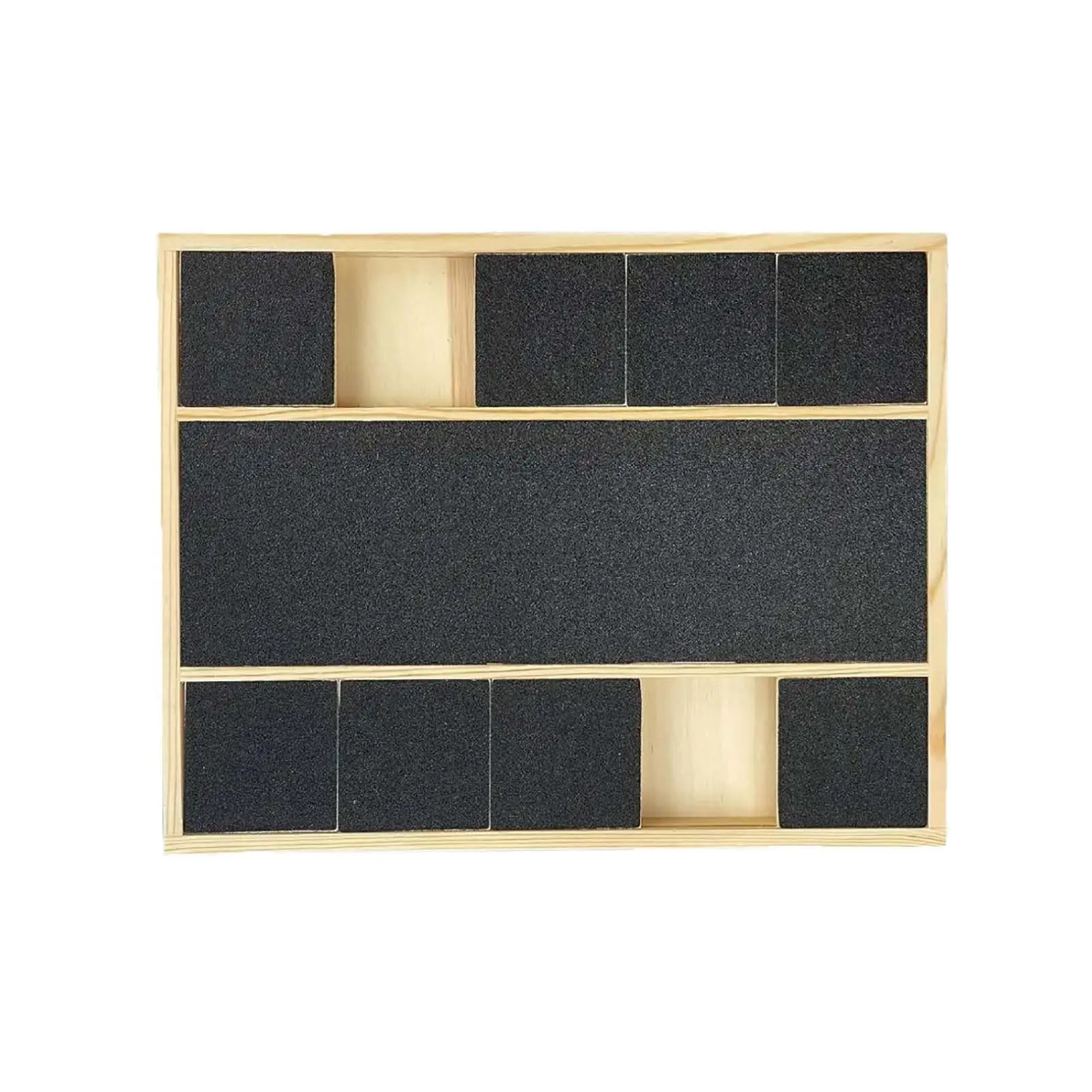 Bamboo Dog Scratch Board & Pad Set Nail File Board with Emery Paper and Non-Slip Base Design