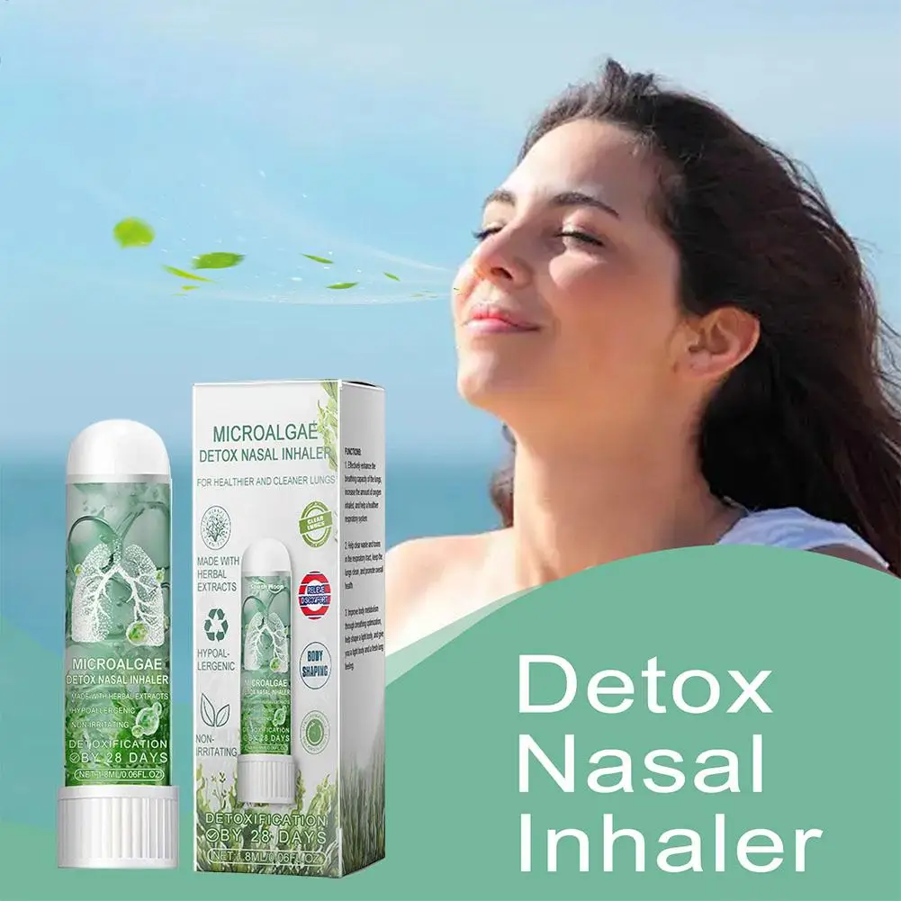 Slimming Detox Nasal Inhaler Mint Refreshing Energy Bar Relieve Nasal Congestion Clear Liver Moisten Lung Cleansing Nose Stick