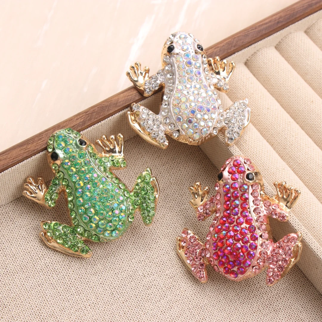 Barocke Luxus-Brosche im Frosch-Design für Männer und Frauen in drei Farben, Schmuckzubehör, Geschenk für Hochzeit, Urlaub, Party, Paare