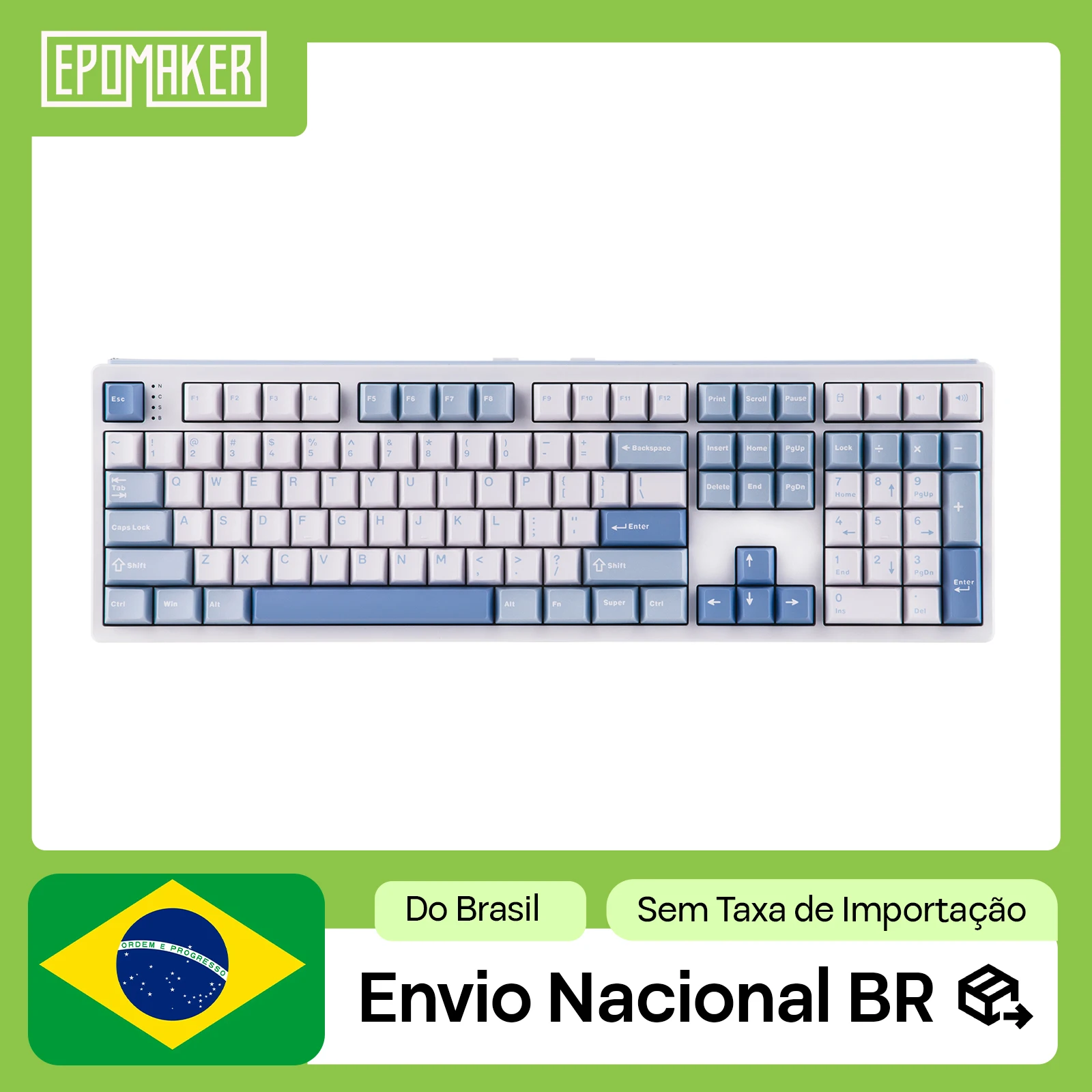 Teclado Mecanico EPOMAKER TH108 100% 10.000Mah