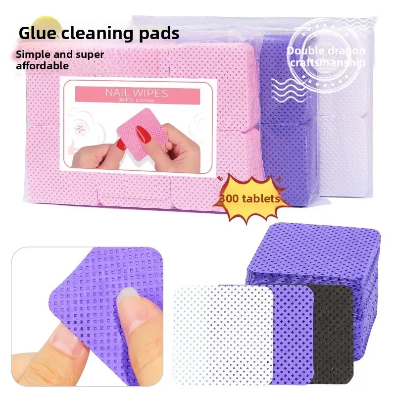 Cotone per la pulizia delle unghie, panno per la pulizia della colla per ciglia, panno per pulire, batuffolo di cotone per pulire la magia delle unghie, batuffolo di cotone per il lavaggio delle unghie