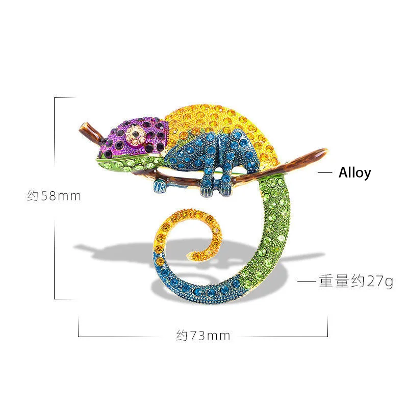 Wholesale of new personalized lizard gecko brooch and high-end animal brooch