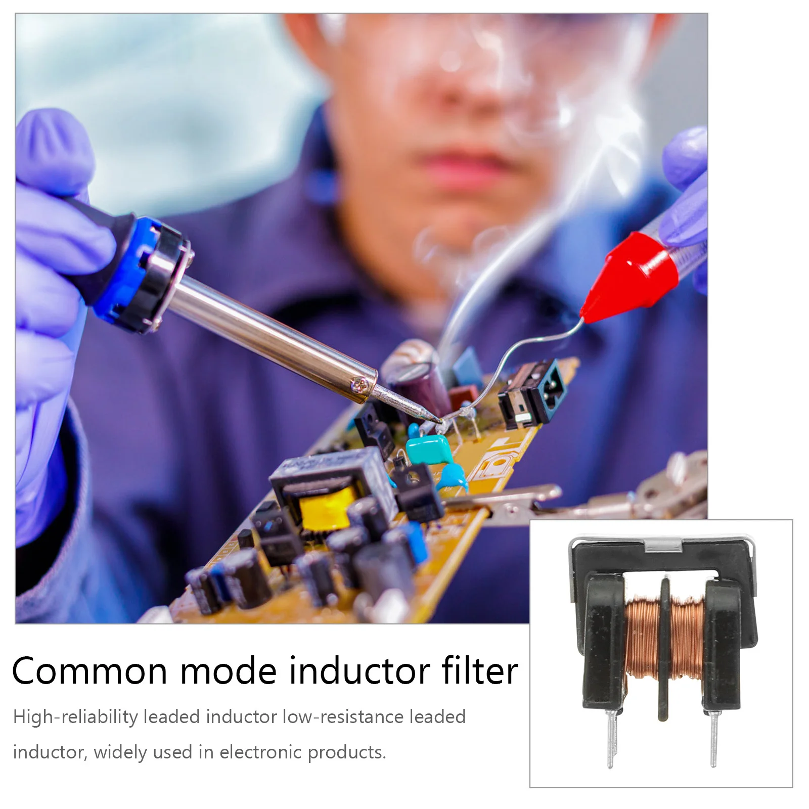 10 peças filtro indutor de modo comum 10mh uu9.8 7x8mm alta confiabilidade baixa resistência boa condutividade resistente à corrosão ampla