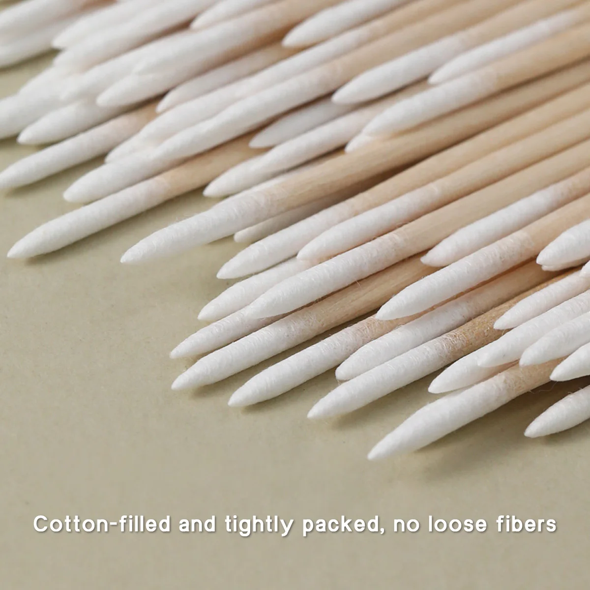 100 300 wattenstaafjes Wattenstaafjes met twee uiteinden Ultracompact ontwerp met houten handvat Wimperverlenging Lijm Reinigings- en verwijdergereedschap