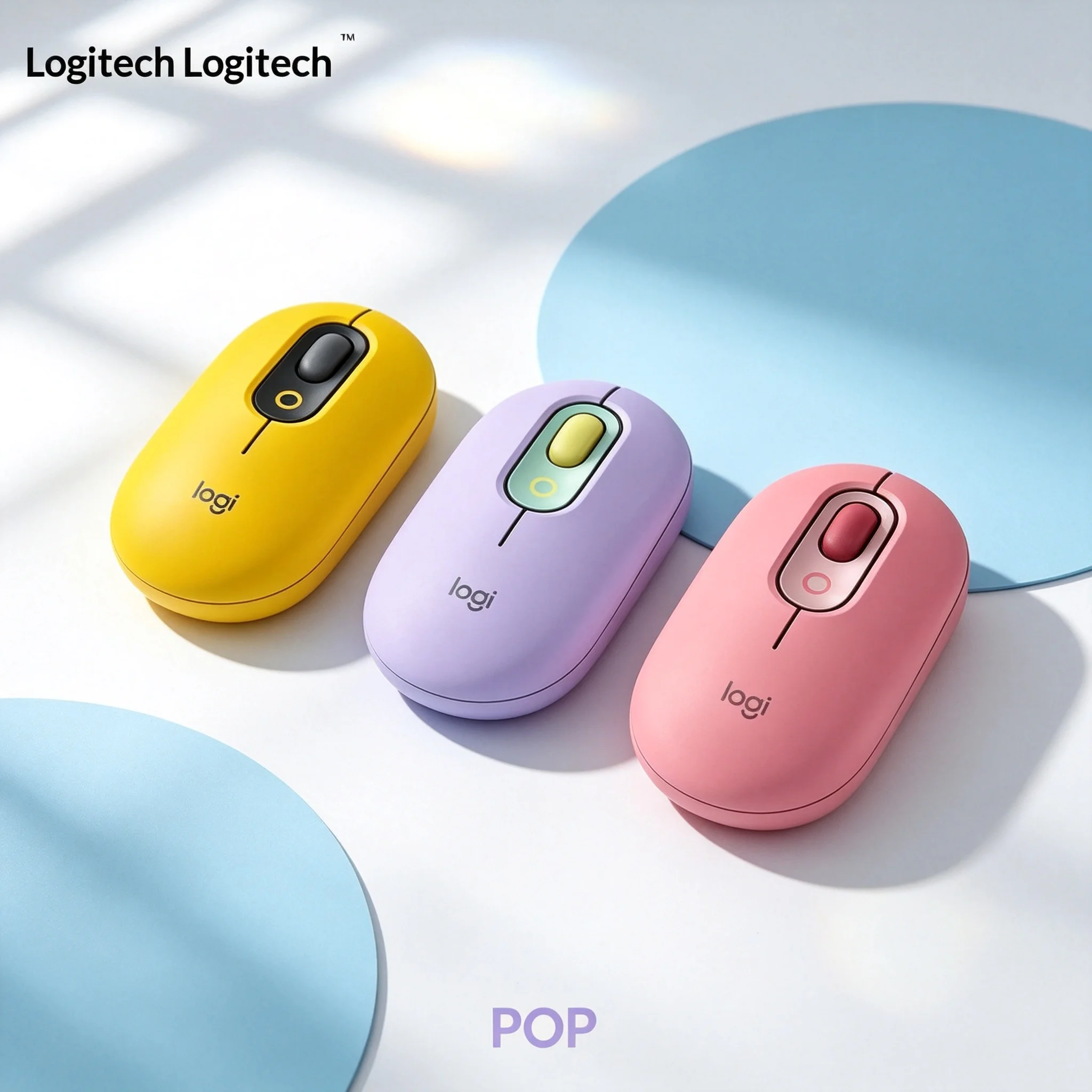 Logitech POP Mouse Wireless Bluetooth Mice Candy Color Selection Portable Travel Mouse