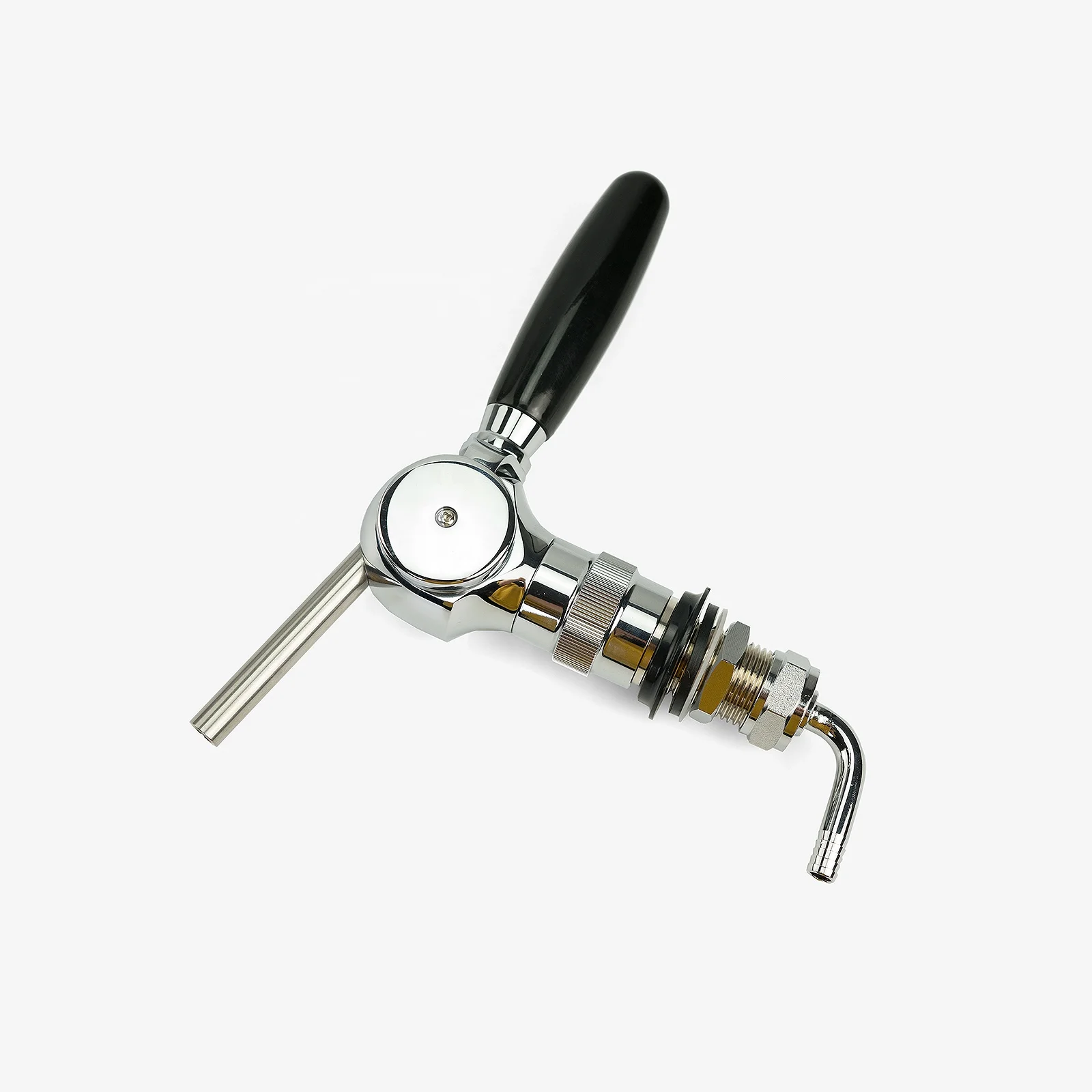 

Copper Beer Taps 30mm G 5/8 Thread Shank Adjustable Flow Control Ball Faucet for Homebrew Keg Dispenser Party Use CE