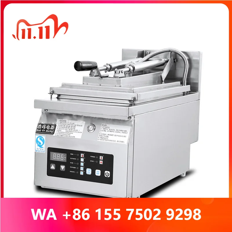 3 Automatic Dumpling Frying hine Quick Frozen single head Dumpling Frying Dumpling hine Commercial