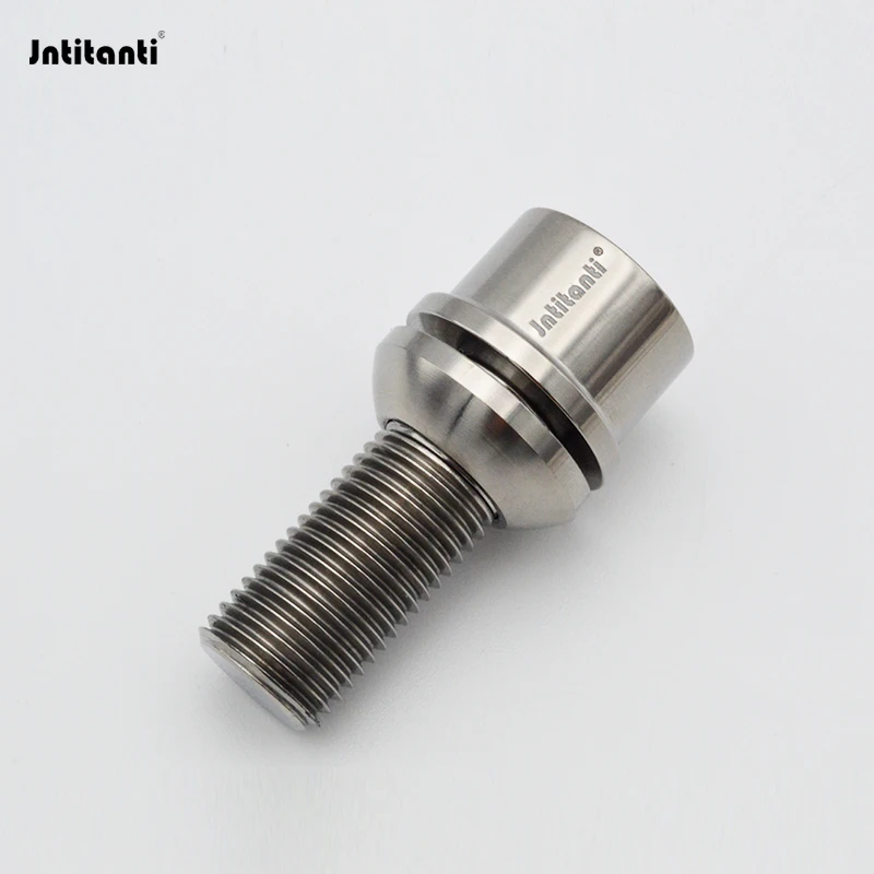 Jntitanti Torx Socket Floating Spherical Seat Gr.5 Titanium Wheel Bolt M14x1.5 for Mercedes Benz Maybach Mclaren Wheel