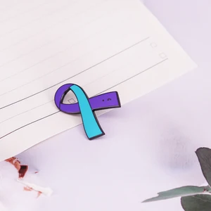 Kesadaran Bunuh Diri Pita Kerah Pin Kesehatan Mental Enamel Pin Penyakit Mental Prajurit Bros Aksesoris Perawatan 8 kesadaran bunuh diri penjualan terbaik - №