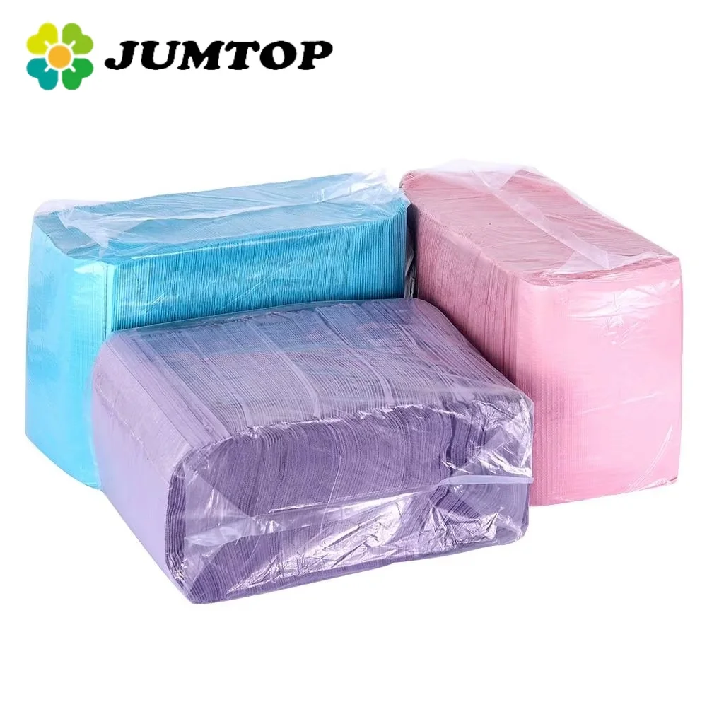 JUMTOP 125Pcs Disposable Dental Chest Towel Dentist Bibs Tattoo Cleaning Pad Tattoo Table Covers Clean Pad Patient Apron