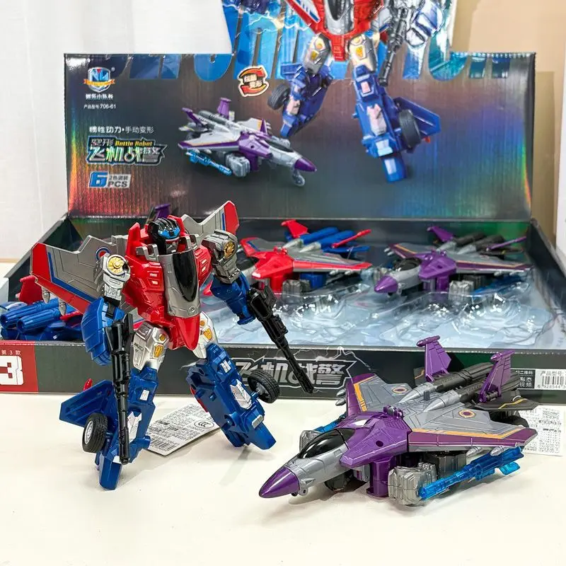 7''/18cm Plastics Model Transformation Robot Military Vehicle Mecha Warrior Action Figure Collection Model Toys Boxed Boy Gifts