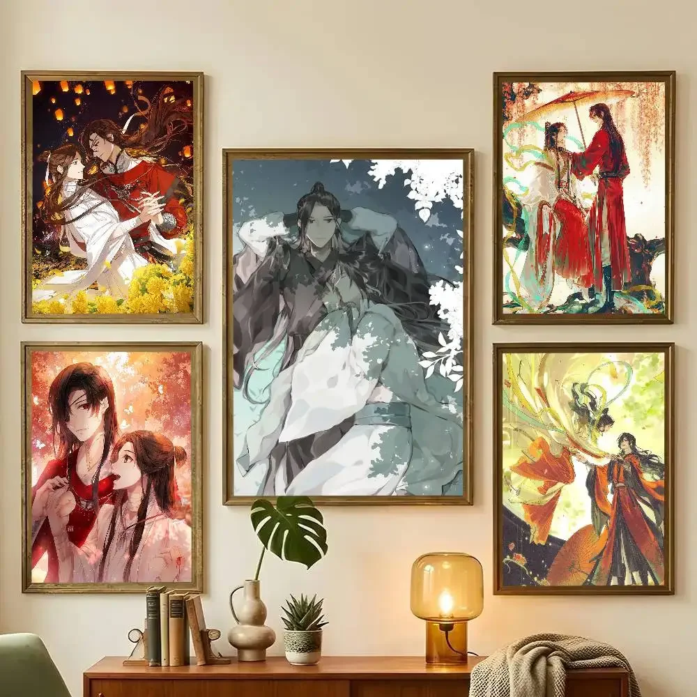 Tian Guan Ci Fu H-Heaven Official Blessing Poster High Quality Wall Art For Home Office Bedroom Living Room Hallway Bar Perfect