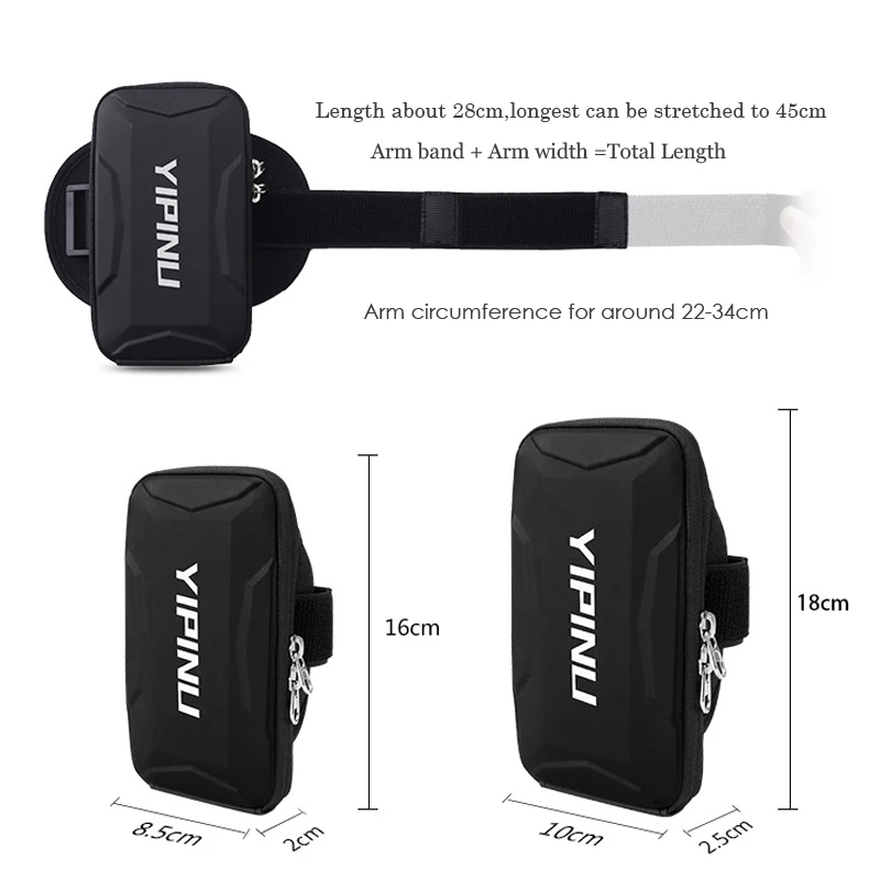 防水ユニセックス反射ランニングバッグ電話ケースカバースポーツアームバンドリストバッグサイクリングハイキングフィットネスリストレットポーチ