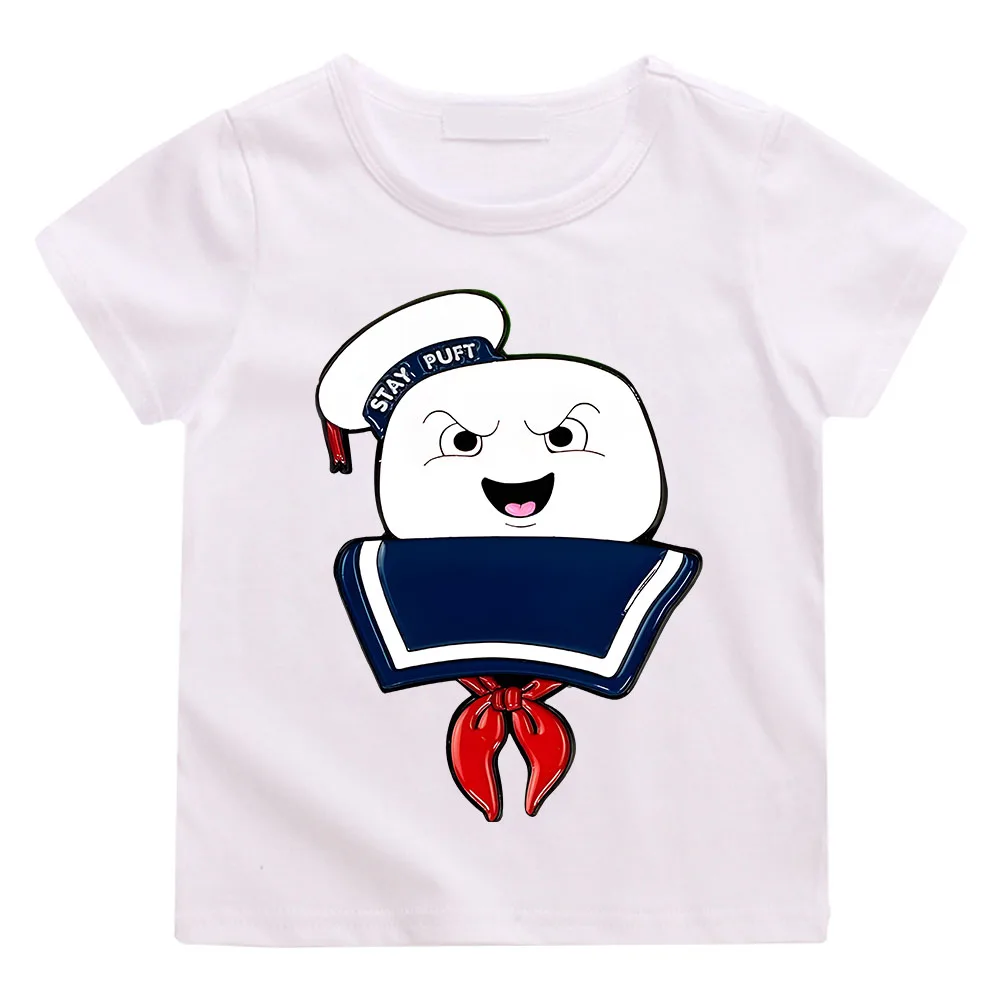 Ghostbusters Funny Old School Print Boys T-shirt Cartoon Kids T Shirts Clothes Summer Tops Hip Hop Girls T Shirt Kids Clothing