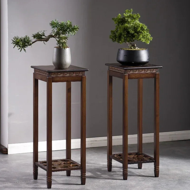 

Durable Hot Sale Chinese Style Plant Shelf - Retro Bamboo Flower Stand, Elegant Chlorophytum Storage Holder, Living Room Floor O