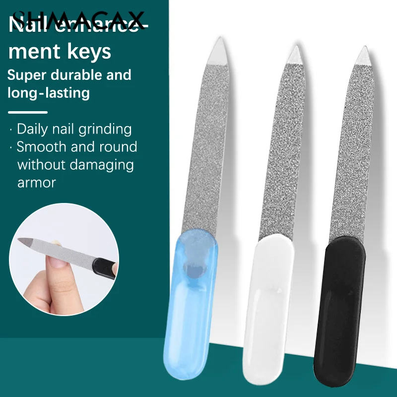 10pcs/Pack Metal Nail File Nail Files For Nails Stainless Steel Sword Fingernail Files With Sharp Pointed Tip Polishing File