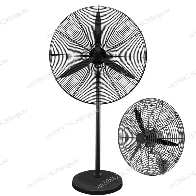 Industrial Wall-Mounted High Velocity Fan with Metal Blades, 220V Wired Remote Control, Adjustable Speed for Factory Use