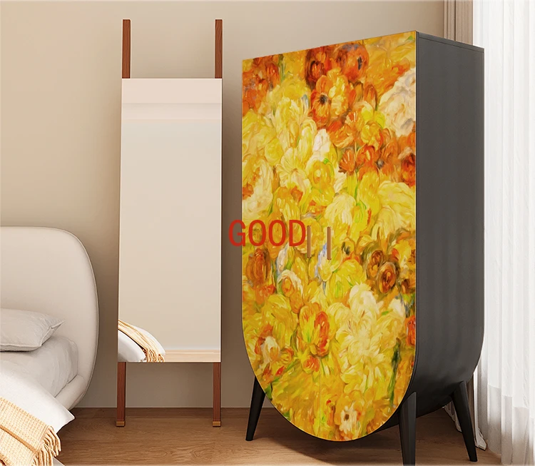 Nordic Light Luxury soggiorno ingresso armadio di stoccaggio moderno e minimalista camera da letto doppia porta armadio in legno massello mobili