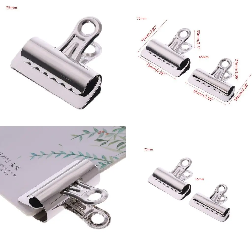 

Metal Clips Paper Letter Document Ticket File Binder Grip Clip Clamp 75mm high quality