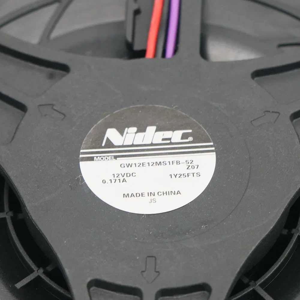 DC12V 0.171A Fan GW12E12MS1FB-52Z07 52 Z07  Suitable for Sea Letter Refrigerator Fan Motor Nidec Refrigeration Cooling Fan