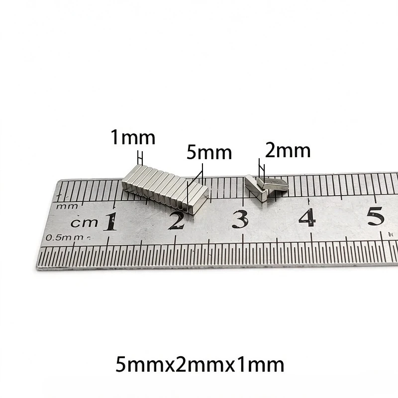 5x2x1 mm Small Block Neodymium Magnet N35 5*2*1mm Permanent NdFeB Magnet for Fridge DIY Industrial 5*2*1mm