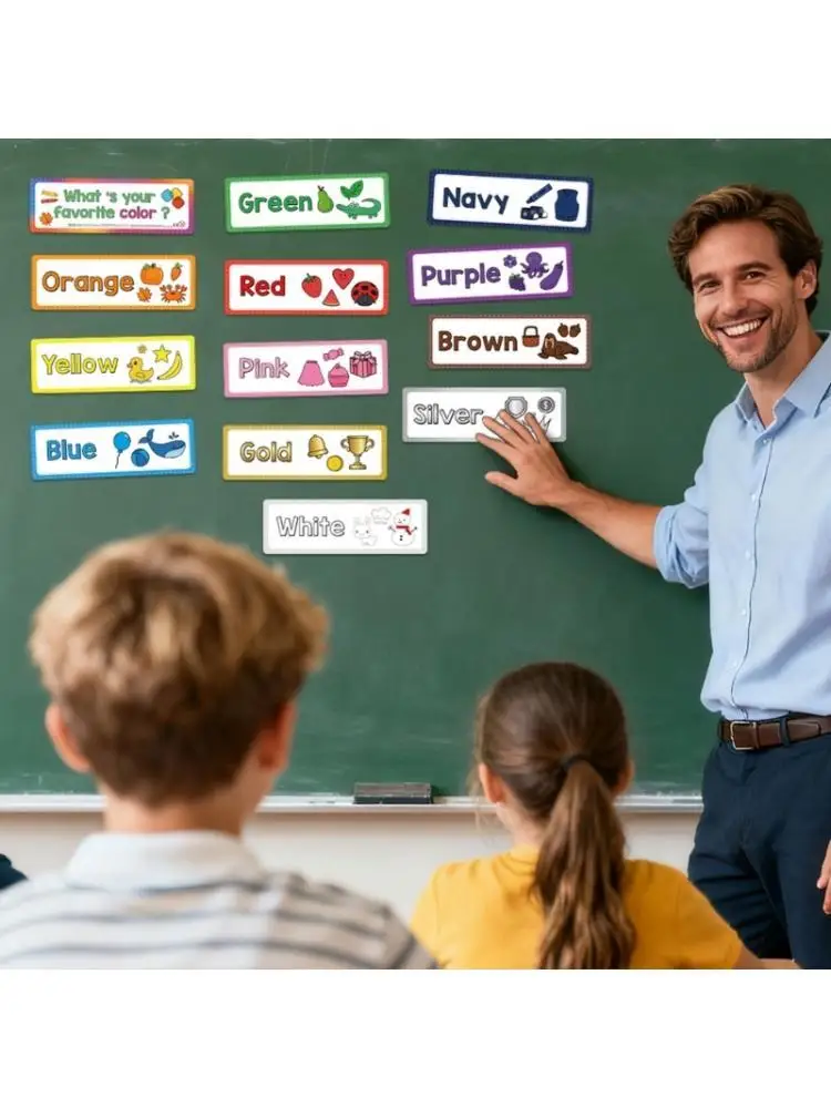 31BA 16 Sheets Early Education Vocabulary Flash Cards Set Features Vocabulary Items And Common Objects For Ages 3-8 Years Old