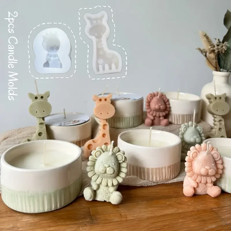 Cute Cartoon Lion & Giraffe Sc - Candle Making Jelly review and price