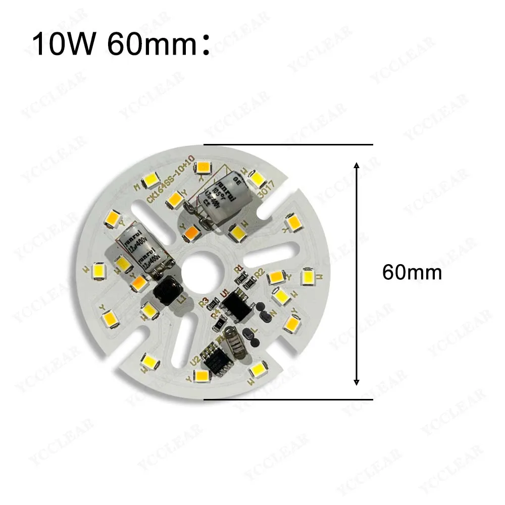 LED DOB Light Board 6W 10W 15W White Warm AC 220V Smart IC Driver-Free PCB Plate SMD 2835 Chips For DIY Downlight Spotlight