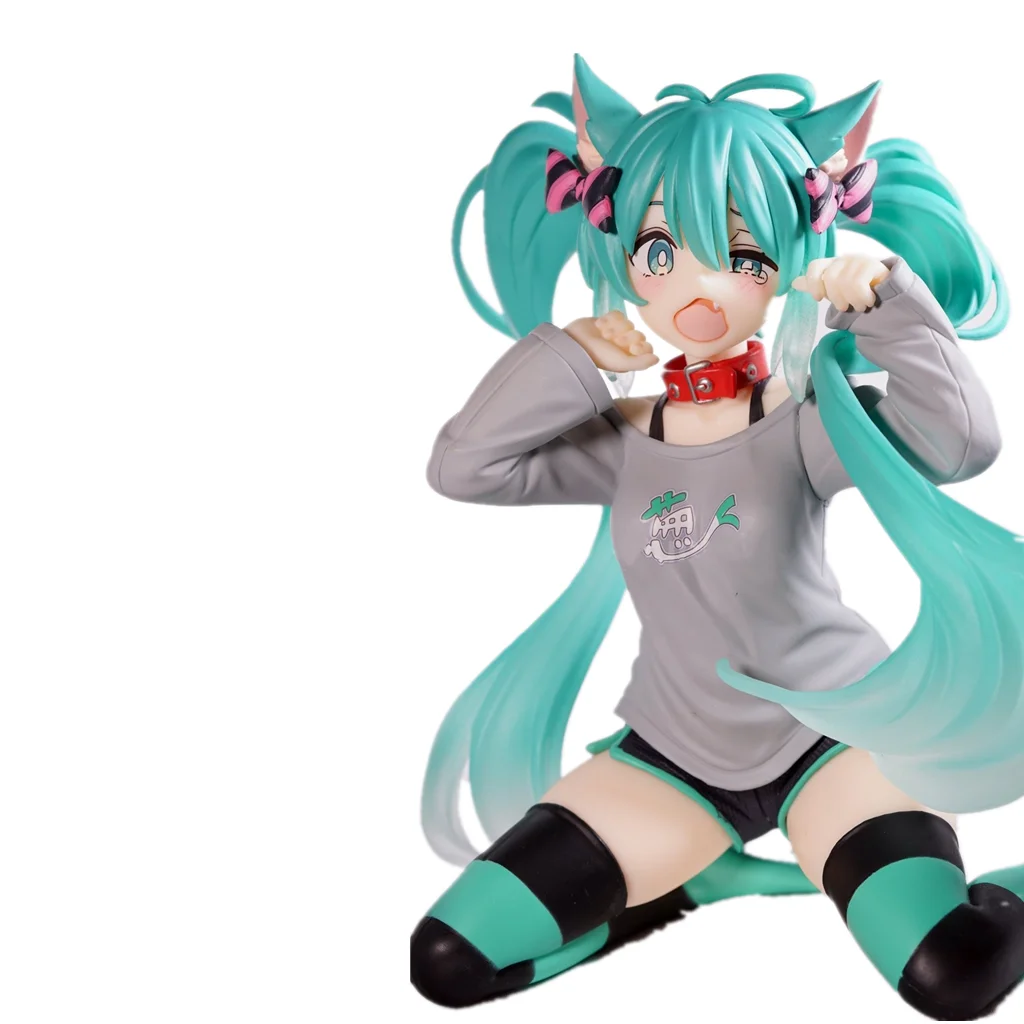 Original TAITO Desktop Cute Hatsune Miku Anime Figure Toys Kwaii Q Ver. Action Figurine PVC Model Collection Doll Gift