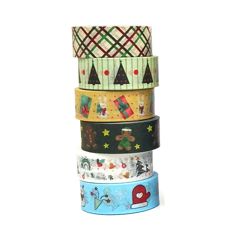 Christmas green pine tree gingerbread 1.5cm*5m gift box decoration handmade DIY creative handbook