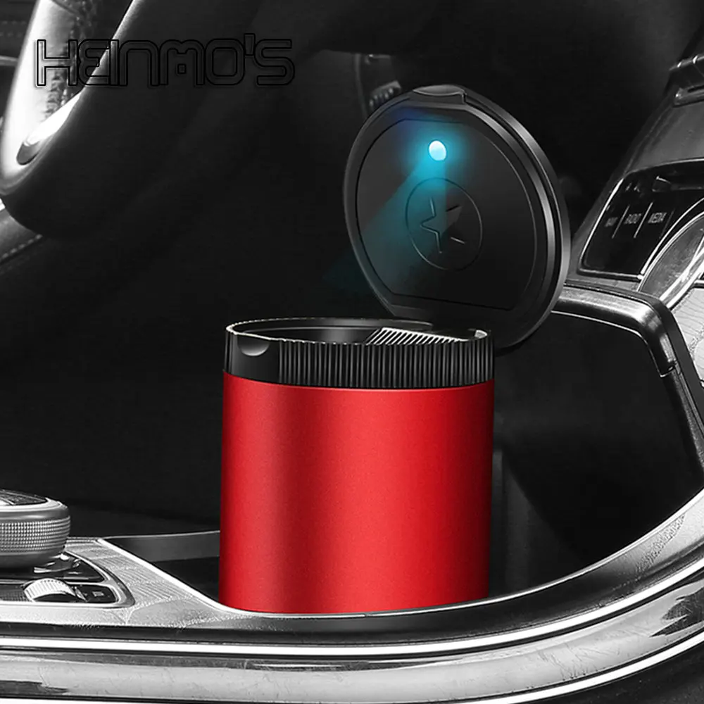 Universal Fit For Mini Cooper All Model Car Interior Accessories Ashtray Smoke Tobacco Cigarette Butt Storage Box With LED Light