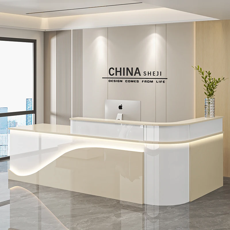 

Counter Table Reception Desk Ampown Shop Standing Reception Desk Consultation Guidance Comptoir Caisse Industrial Furniture