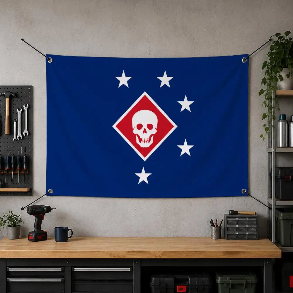 Military Tactical U-US Marine Raiders Flags Flag Banner for Bedroom Dorm Party Home Living Room Game Room Gift