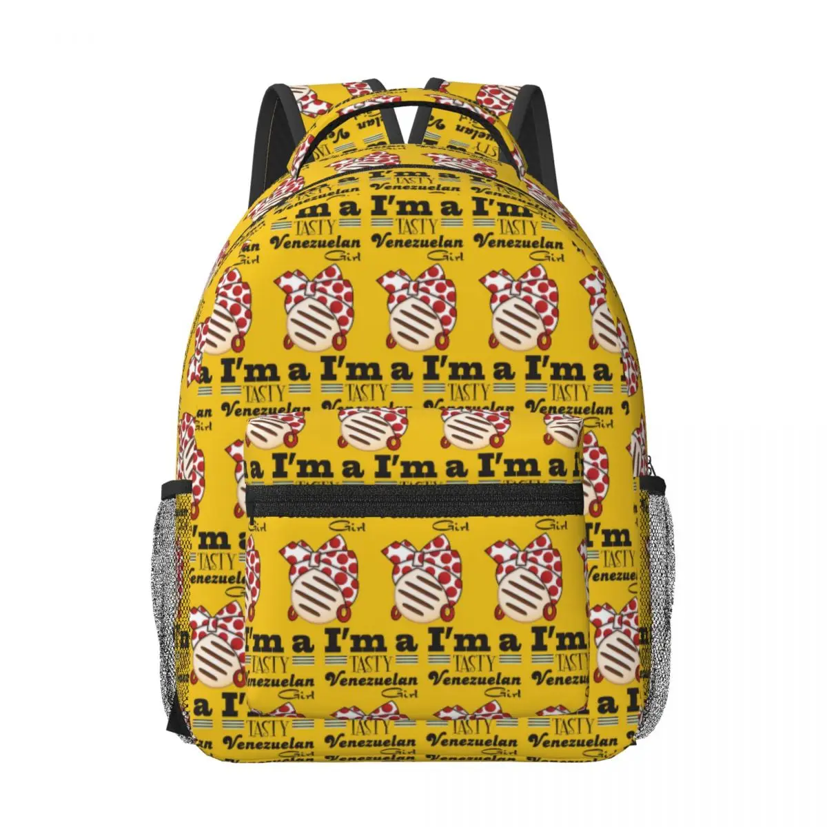 

Arepa Venezuela Im A Tasty Venezuelan Girl Woman Backpacks Boy Girl Bookbag School Bags Portability Travel Rucksack Shoulder Bag