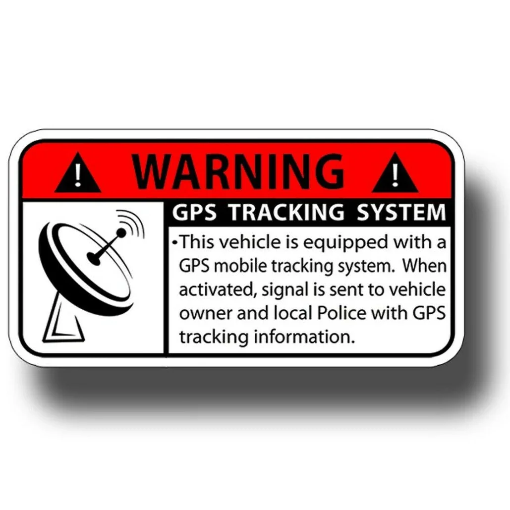 

GPS Sticker Anti Theft Vehicle Tracking Security Warning Alarm Safety Decal Car
