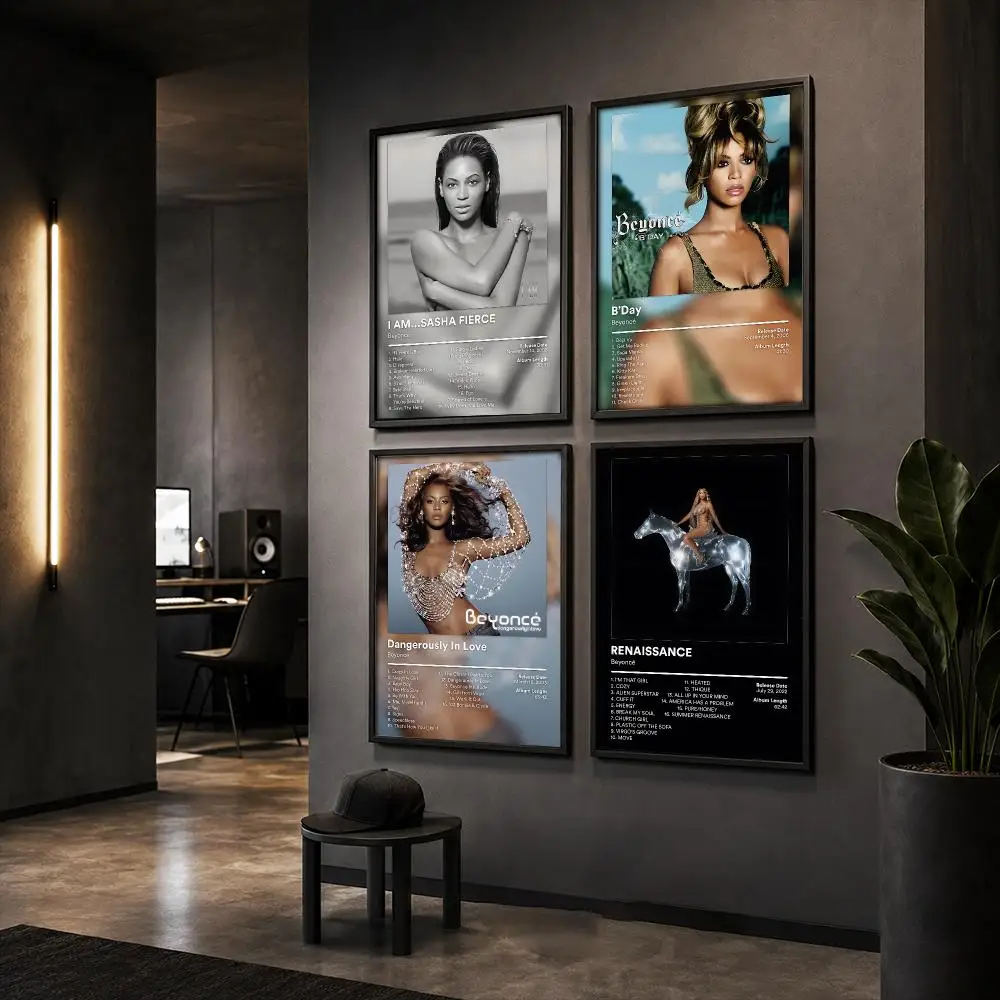 B-Beyonce Rapper Album Poster HD Wall Art Wall Stickers Home Living Room Bedroom Bar Office Decor Prints
