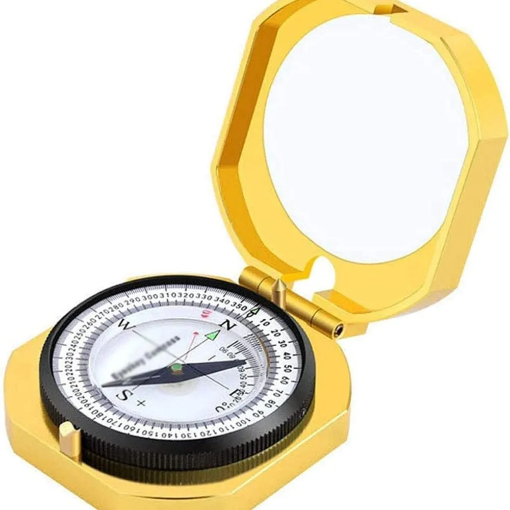 Fine Outdoor Compass, Metal Flip Compass for Hiking Geology Exploring Outdoor Activities, Provide Accurate Direction Assistance