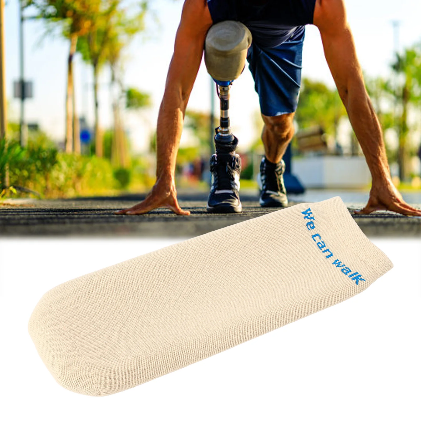 Leg Prosthetic Stump Shrinker Prosthetic Stump Shrinker Below Knee High Elasticity Thickened Gel Prosthetic Sleeve for Amputees