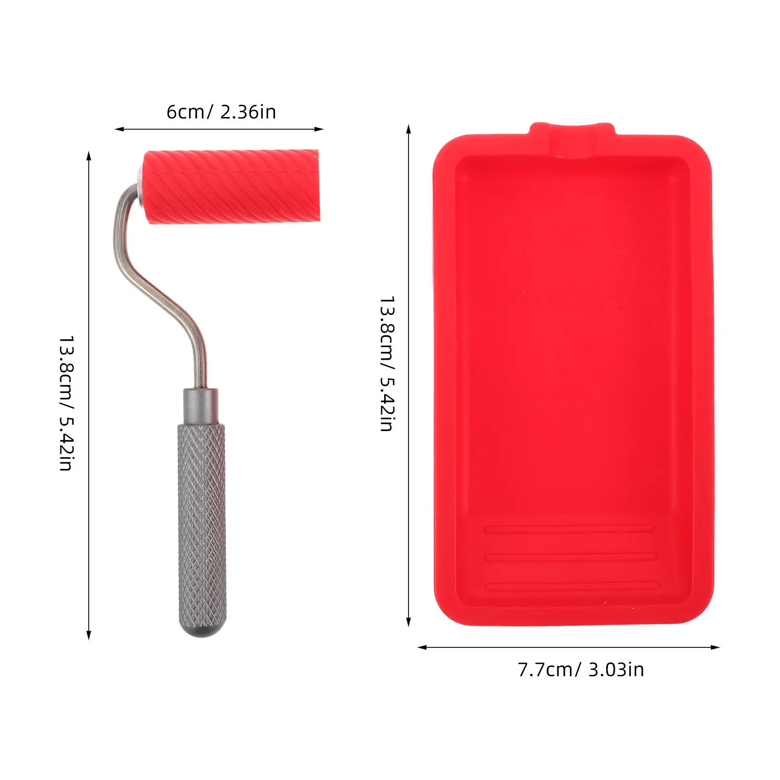 1 Set Non-stick Silicone Glue Brush Roller Woodworking Brushes Small Paint Tray Reusable Spreader Painters Tape Applicator