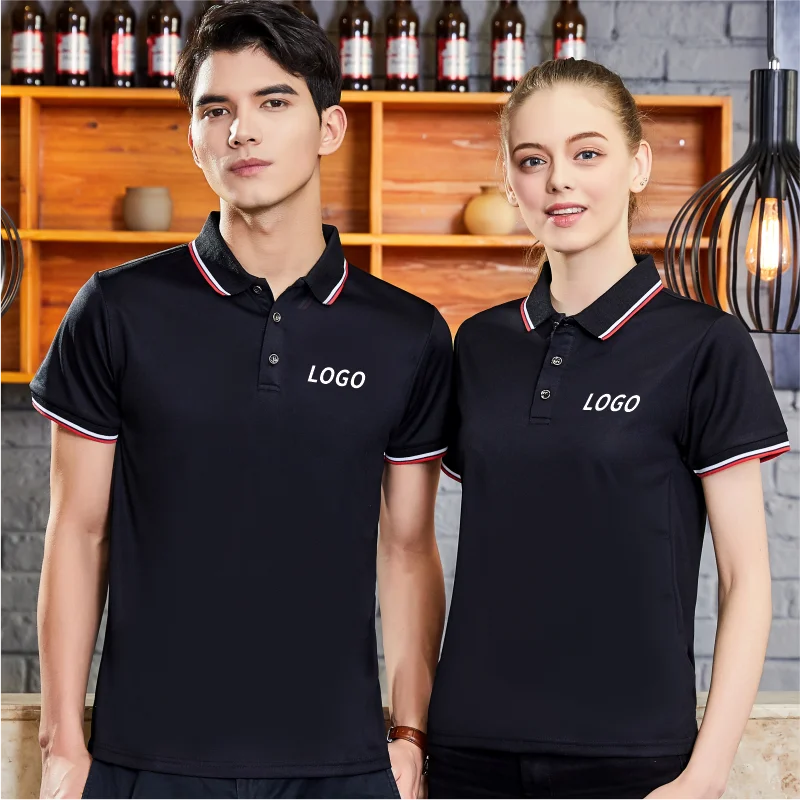 Ice Cool Sky Silk Short Sleeve Polo Shirt Printed Fashion Top Shirt Customized Logo Summer Casual Wear DIY