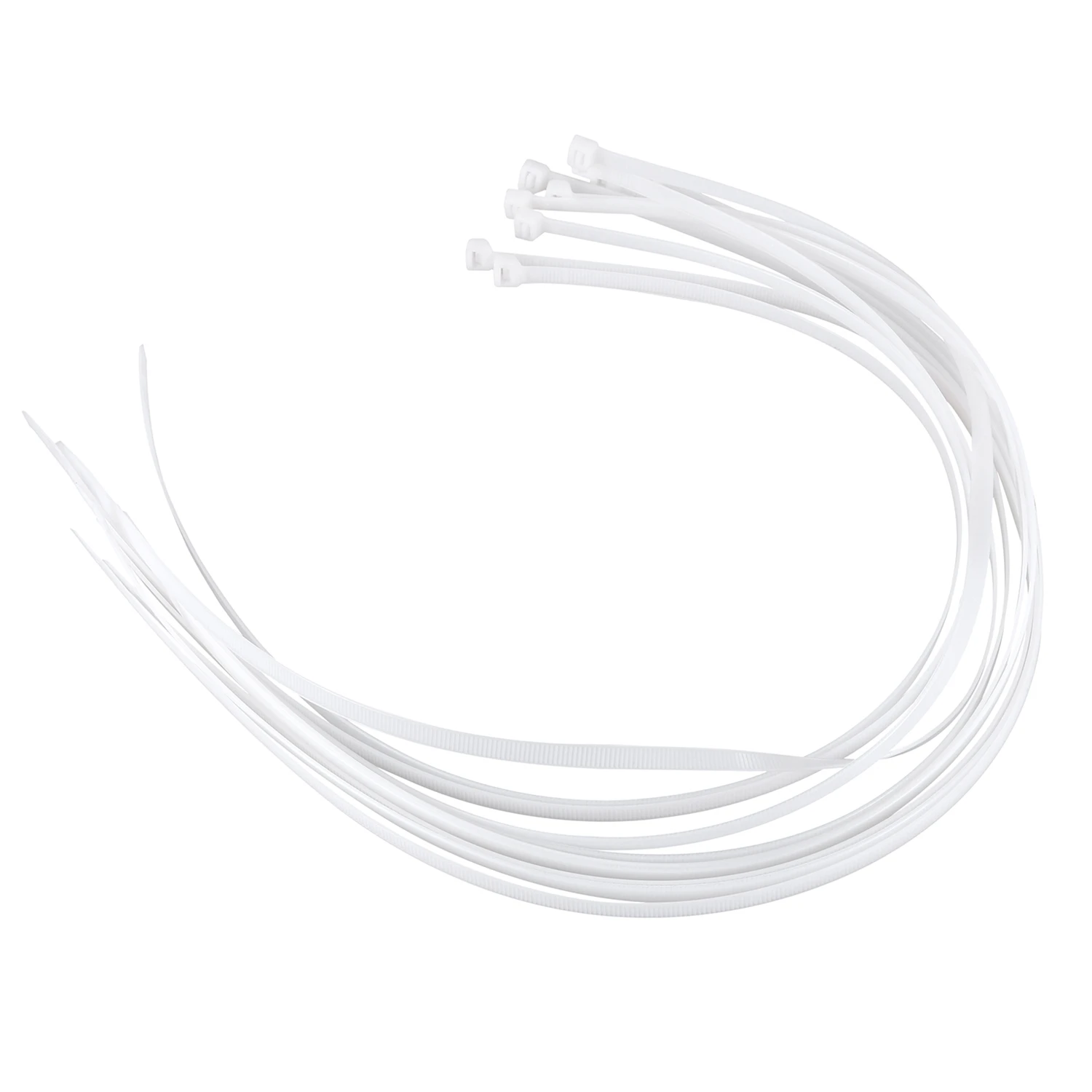 A98E-10X Extra Long 76Cm Cable Ties White Zip Wraps