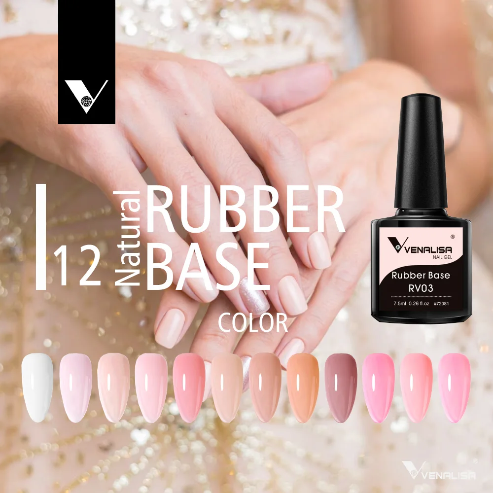 7,5ml Venalisa HEMA-freier TPO-freier Rubber Base Jelly Pink Soak-Off UV LED Gel Nagellack Semi-Permanent Nagel-Maniküre-Lack – Detail 6
