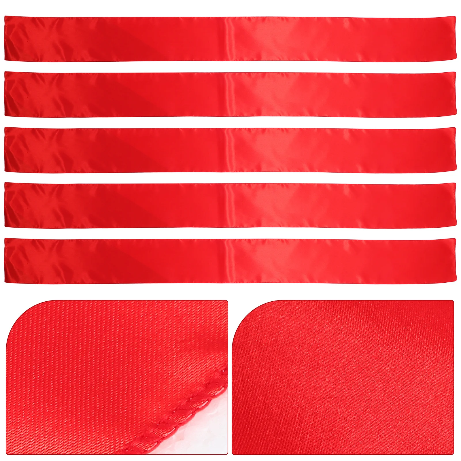 

5Pcs Satin Table Runner Silk Fabric Decorative Cover for Wedding Party Dining Room Banquet Buffet Decor