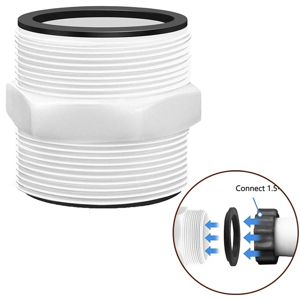 1.5-Inch PVC Pool Hose Connector Adapter For Intex And Colemans Above-Ground Pools Dual Outlet Control With Single Connector