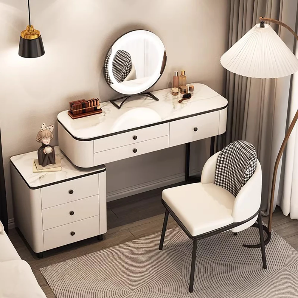 Tocador Simple De moda, mesa De tocador nórdica moderna De lujo De belleza, muebles De dormitorio elegantes De calidad