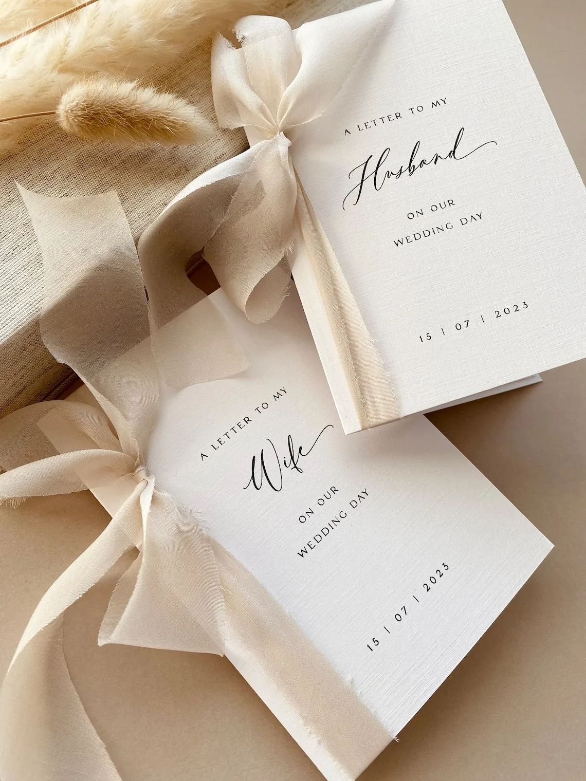 BRONTË - Wedding Letters to My Bride, Groom | Books Set | Write Letter to Husband to Be | Wife to be | Personalised Minimal with