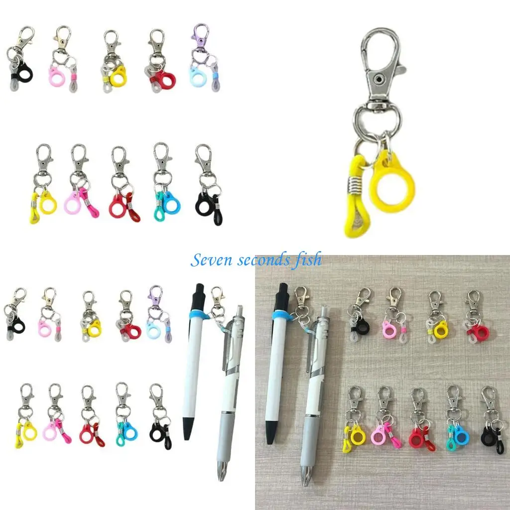 

L74B 10pcs Pen Holder Cay Chchain для Lanyard Silicone Holder Clip для доктора медсестер.
