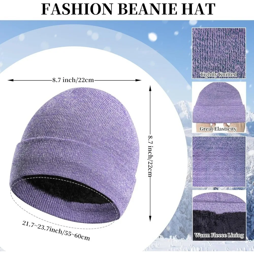 الشتاء الدافئة قبعة صغيرة قفازات لمس طقم وشاح طويل للنساء مع عقال، قبعة متماسكة الأوشحة مع شرابة للنساء
