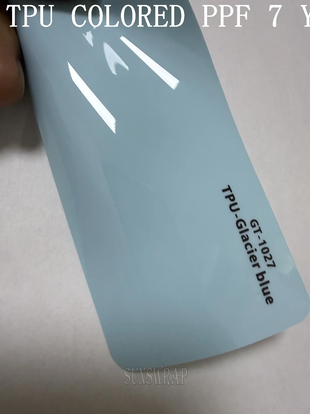 Crystal Glacier Blue Automotive TPU PPF Film Wet Application, Perfect for Boat, Aircraft, Car - Scratch Resistant, Waterproof